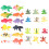 24 Unidades Animais Plástico (Cores Sortidas) 1