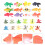 24 Unidades Animais Plástico (Cores Sortidas) 3