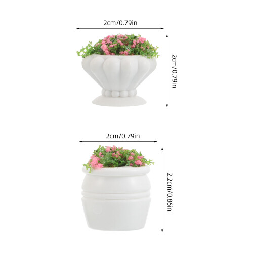 4Pcs Miniatura Bonsai Para Casa De Bonecas Artificial 2