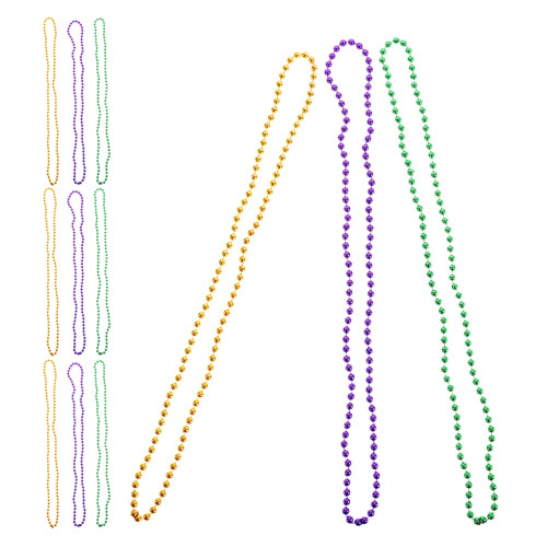12 unidades colares de mardi gras para de carnaval