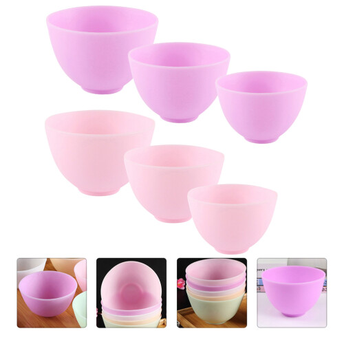 6 Unidades Tigelas De Silicone Para Máscara Facial E 2