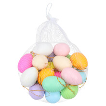 40Pcs Artificial Eggs Fake Easter Decorations For Kids DIY Crafts With Rope