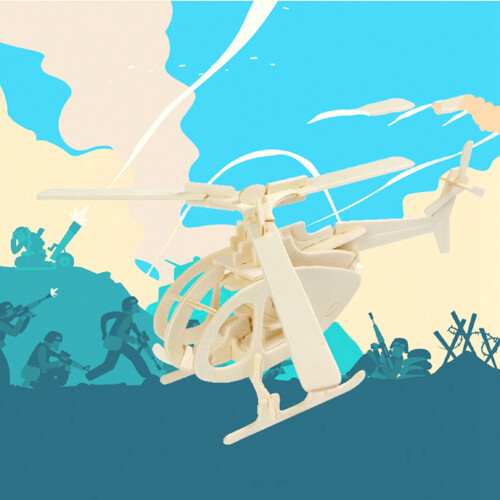 5 Unidades -Cabeça 3D Avião 2