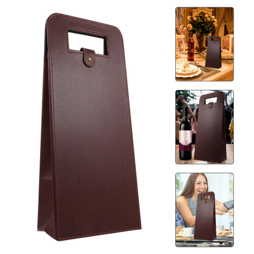 1 Bolsa De Couro Para Embalagem De Vinho 2