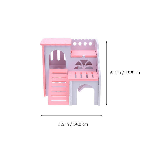 1 Para Hamster Villa Dois Abrigo Brinquedo 1