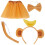 Conjunto Faixa Orelhas Macaco Chifres Banana Cauda Tutu 7