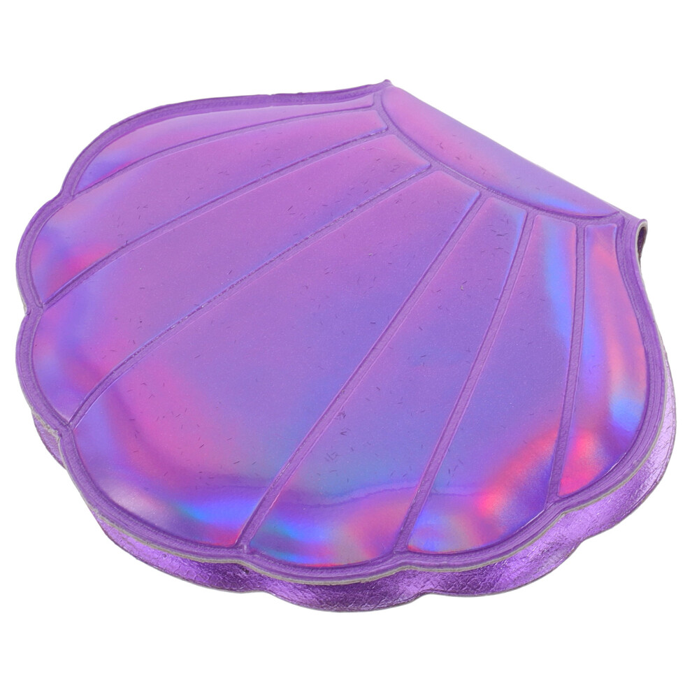 Iplusmile Purple Folding Double Sided Shell Mirror Pu Hologram Portable