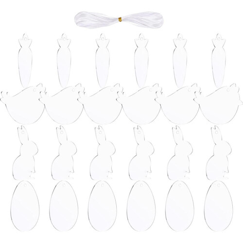 24 Pcs Tema Páscoa Tabuleiro Pingente Crianças