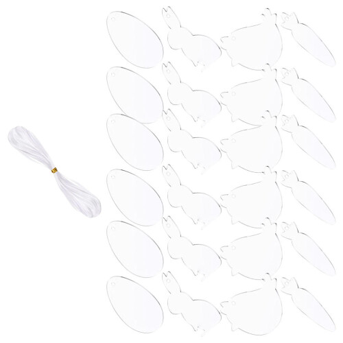 24 Pcs Tema Páscoa Tabuleiro Pingente Crianças 2