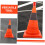 Collapsible LED Traffic Cone 2Pack With Reflective Material And Warning Light Foldable For Easy Storage 5