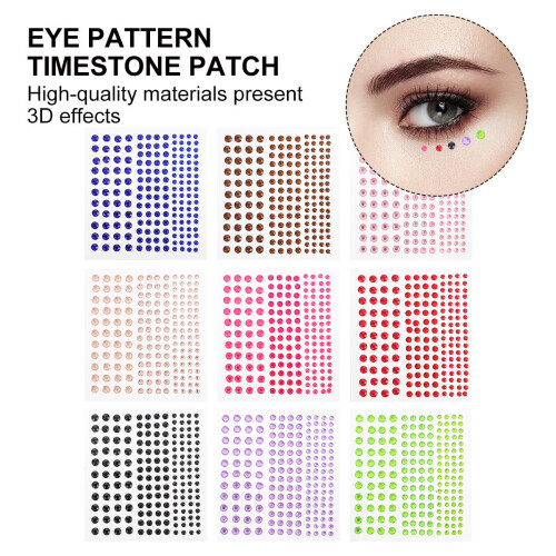 9 Folhas De Adesivos De De Acrílico Diy Para Olhos E Unhas 1
