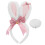 Conjunto De Para Cosplay Com Orelhas De Coelho Peludo 1