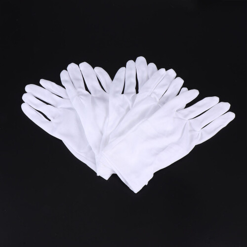 12 Pairs Elastic Polyester Protective Gloves For Jewelry Store Use 2
