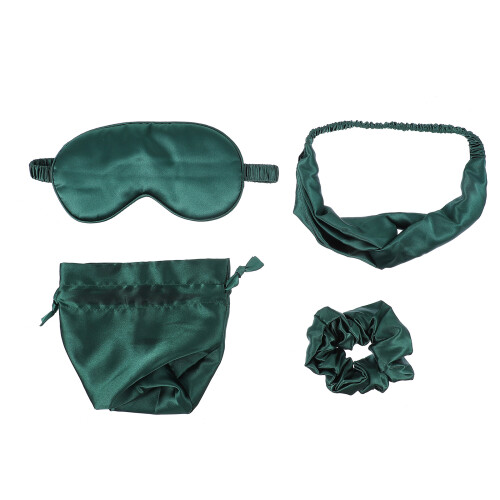 Conjunto Máscara -Olhos Elástico Faixa Scrunchie Bolsa 1