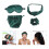Conjunto Máscara -Olhos Elástico Faixa Scrunchie Bolsa 3