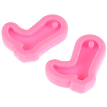2 Unidades De Salto Alto Silicone Para Chaveiro E Artesanato