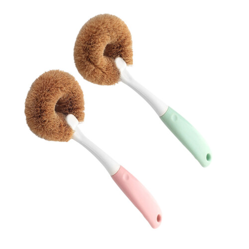 2 Unidades Escova Louça Com Longo (Verde + Rosa) 2