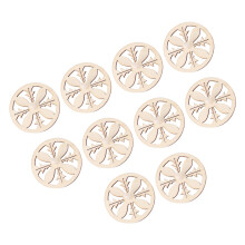 10Pcs Diy Unfinished Wooden Painting Gyroscope Toy For Kids