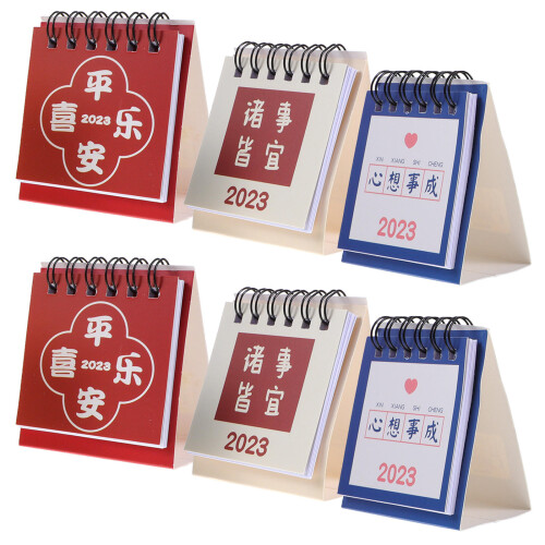 6 Mini Calendários De Chinês Para Escritório