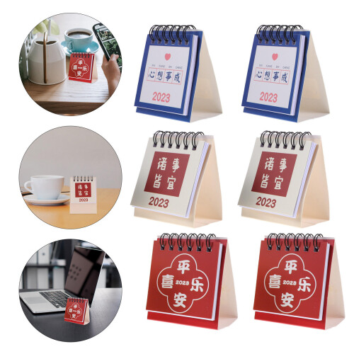 6 Mini Calendários De Chinês Para Escritório 2