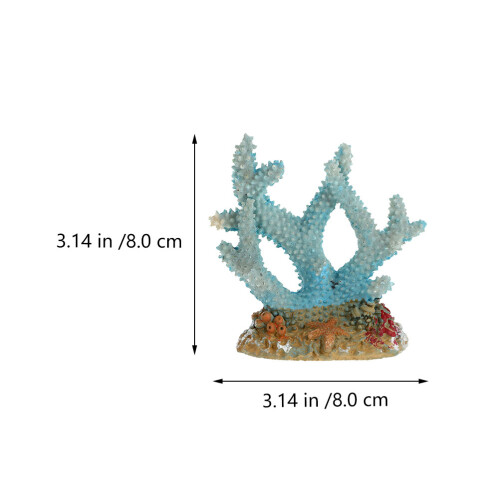 2 Unidades Enfeite Coral Resina Decoração 1