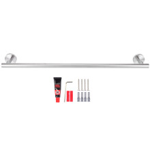 Moderne design vægmonteret armatur messing krop vægmonteret vandhane inspireret premium rustfrit stål håndklædestang poleret metalfinish