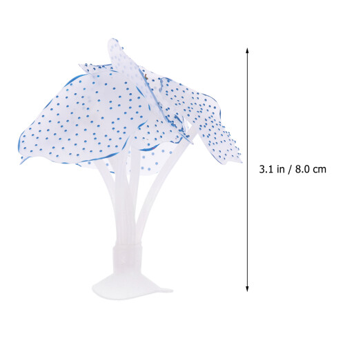 Planta Aquática Artificial Para Com Corais E - Azul 1