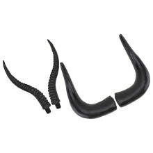 2Pares Chifres De PVC Preto Para Adereço DIY E Cosplay