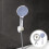 conjunto bico chuveiro base cabeça pulverização kit 2