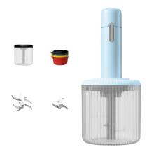 Space Saving Electric Food Processor ABS Construction USB-Blue