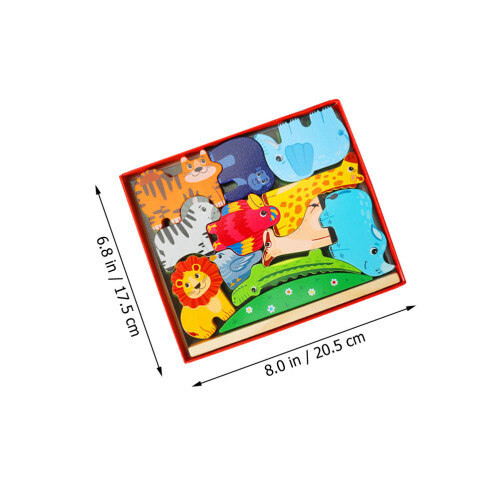 Conjunto De Blocos Empilháveis Forma De Animais Para Crianças 1