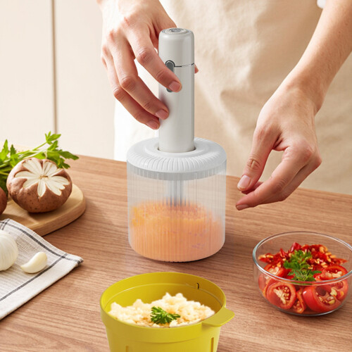 Space Saving Electric Food Processor ABS Construction USB-Blue 2