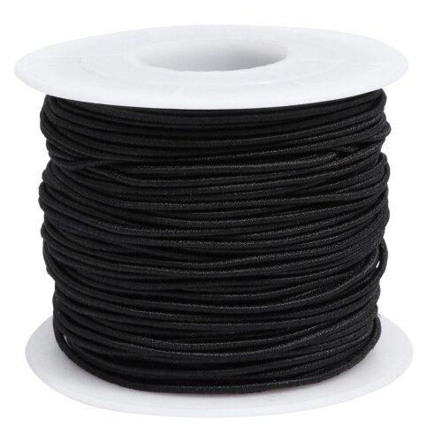 1 Rollo 1,2 Mm 50 M Cordón Elástico 4 Núcleos Negro