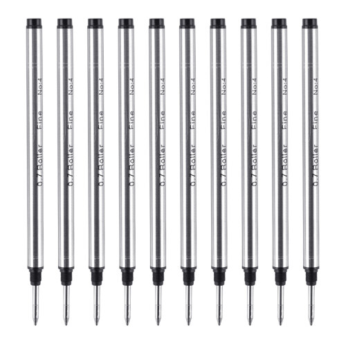 10Pcs Universal Replacement Pen Refills-Black 0.7 Spiral style
