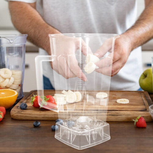 Jarra Transparente Reutilizável 2L Para Smoothies, e Bebidas 2