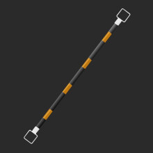 Retractable Traffic Cone Bar with Reflective Film PVC Road Cone Connecting Rod Safety Barrier Pole Yellow Black B Model