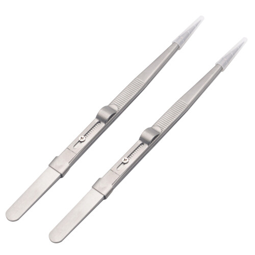 2Pcs Aço Inoxidável Pinças Reta Espessadas Multifuncionais