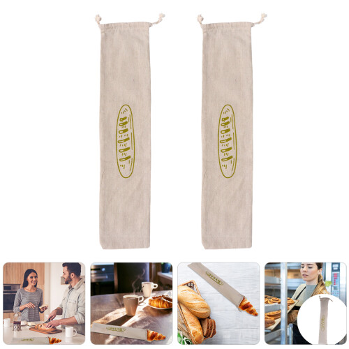 2 Unidades Saco De Para Pão Reutilizável Com Cordão 2