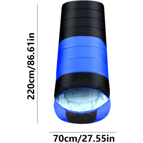 Sleeping Bag for Camping, Compression Bag for Adults Blue 1450g 2