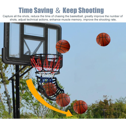 Basketball Shot Returner, Easy Attachment for Basket, Black Training 1