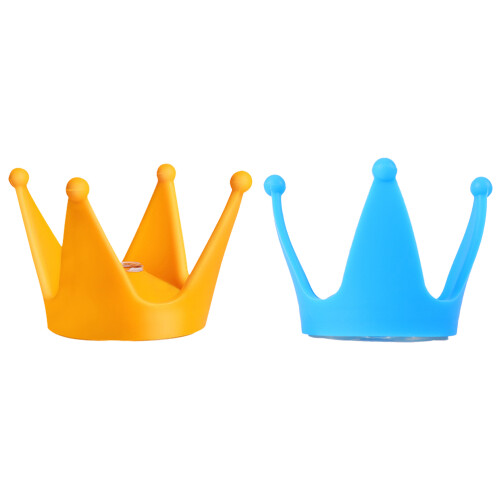 2 Conjuntos De Coroa Silicone Com Ventosa Para Capacete Infantil