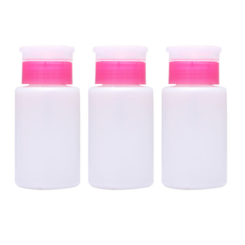 3Pcs 150Ml Garrafa Plástica Com Tampa Para Removedor De Esmalte 1