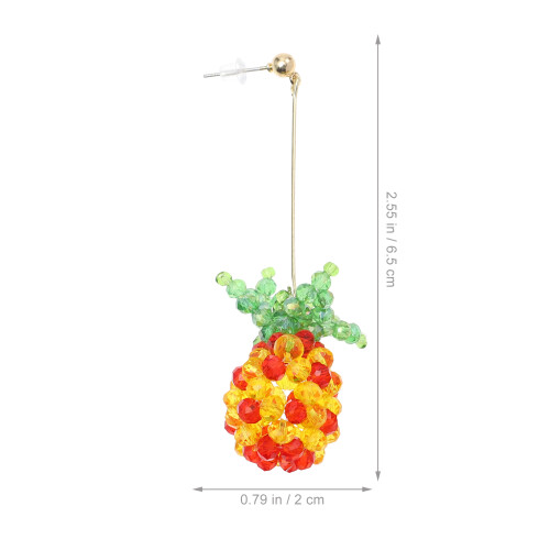 1 Pair Fruit Crystal Dangle Earrings For Girls 1