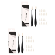 2Pcs Artist Blending Tool ABS Blending Stumps with 20-black