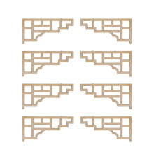 8 Unidades Kit Madeira Maciça DIY Para Arquitetônicos