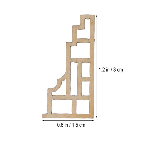 8 Unidades Kit Madeira Maciça DIY Para Arquitetônicos 2