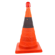 Collapsible Multifunction Reflective Traffic Safety Cone With Bright LED Foldable Emergency Road Cone Rubber Base