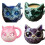Handmade Resin Geode Crystal Cats Face Coffee Mugs Unique-Blue 2