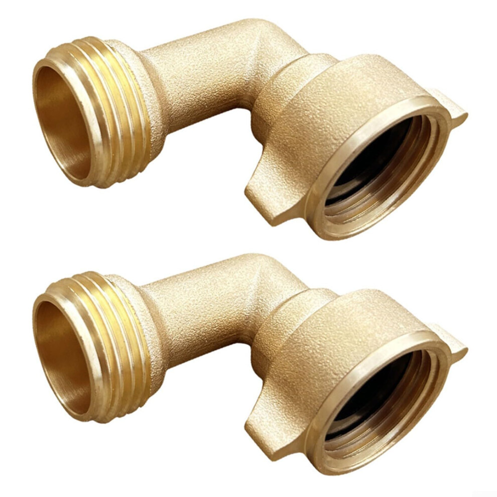 3/4 Inch Brass Elbow Connectors 90 Degree Water Pipe Fittings For Copper Plumbing All Copper Corner Joints 2 Piece Set 9339159662724