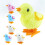 6Pcs Kids Jumping Plush Chicken Double Layer Wing Wind-Up Toy 9